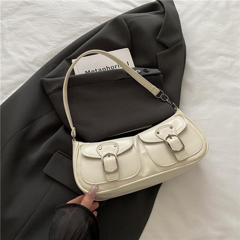 Simple Casual Shoulder Crossbody Square Bag For Women | MuddyStock Originals White