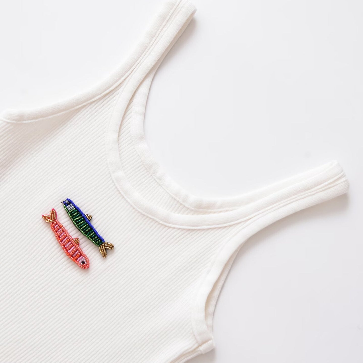 Embroidered small fish decorative vest for women | MuddyStock Originals eprolo