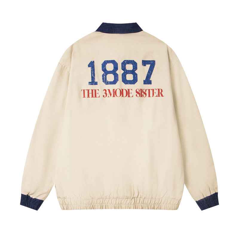 Vintage Flag Letter Printed Jacket For Men And Women | MuddyStock Originals MuddyStock