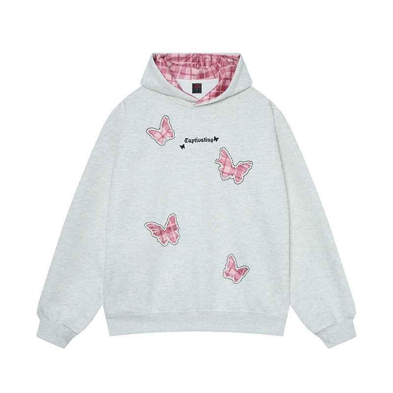 Loose Fit Hoodie for Women | MuddyStock Originals Flower Gray