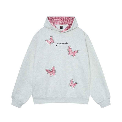 Loose Fit Hoodie for Women | MuddyStock Originals Flower Gray