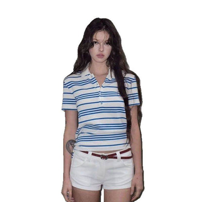 Striped Short Sleeve T-Shirt for Women | MuddyStock Originals MuddyStock