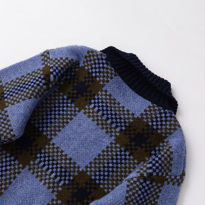 Plaid knitted jacket for women | MuddyStock Originals