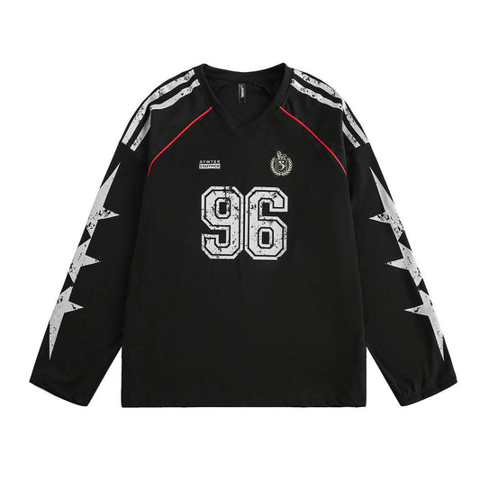 V-neck retro printed sweatshirt For Men And Women | MuddyStock Originals MuddyStock