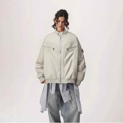 Street Vintage Multi-Pocket Zip-Up Stand Collar Jacket for Men And Women | MuddyStock Originals MuddyStock