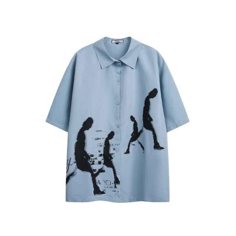 Abstract printed design short sleeved shirt for men | MuddyStock Originals