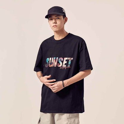 Alphabet color print T-shirt MuddyStock