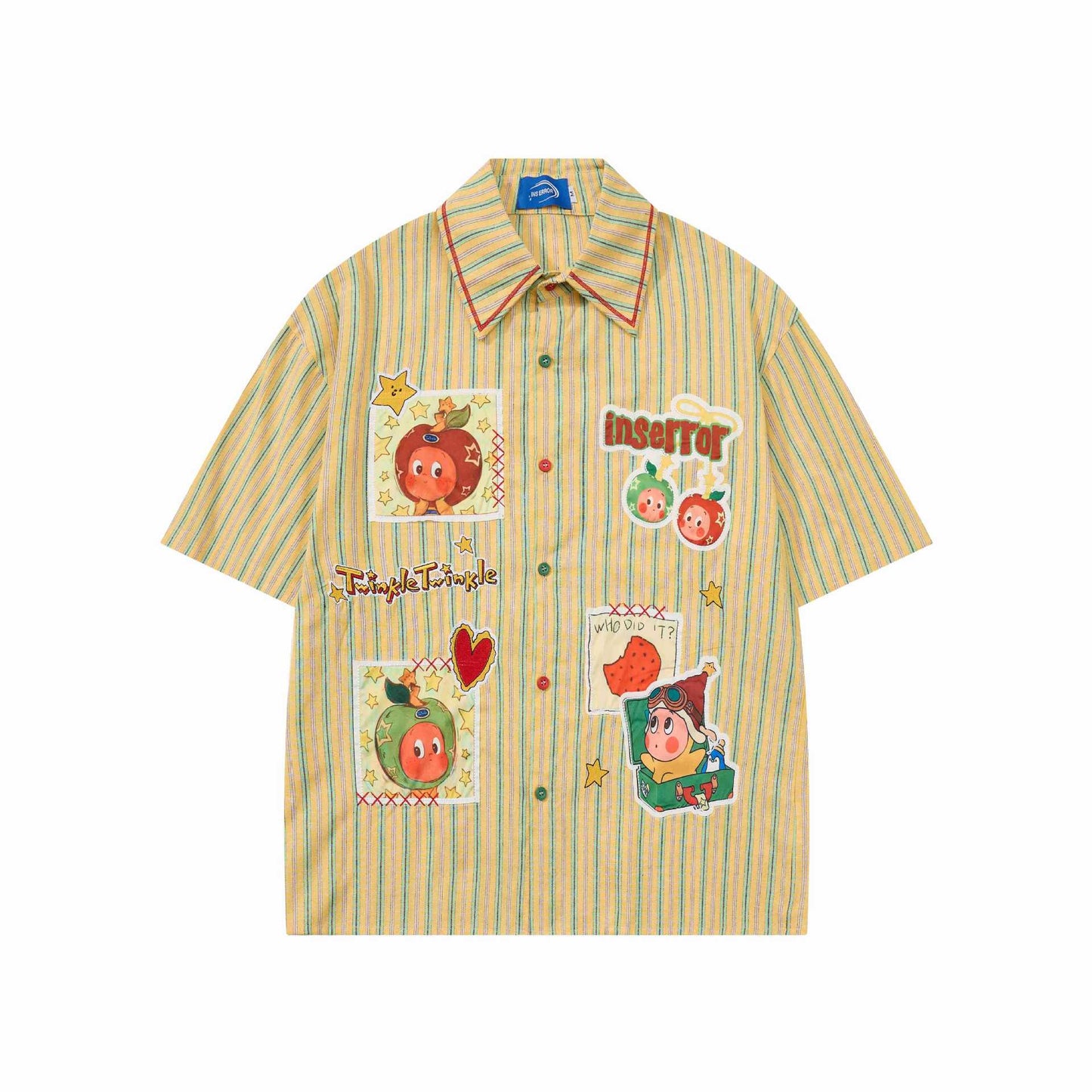 Apple Doll Cute Short Sleeve Shirt For Women | MuddyStock Originals Yellow