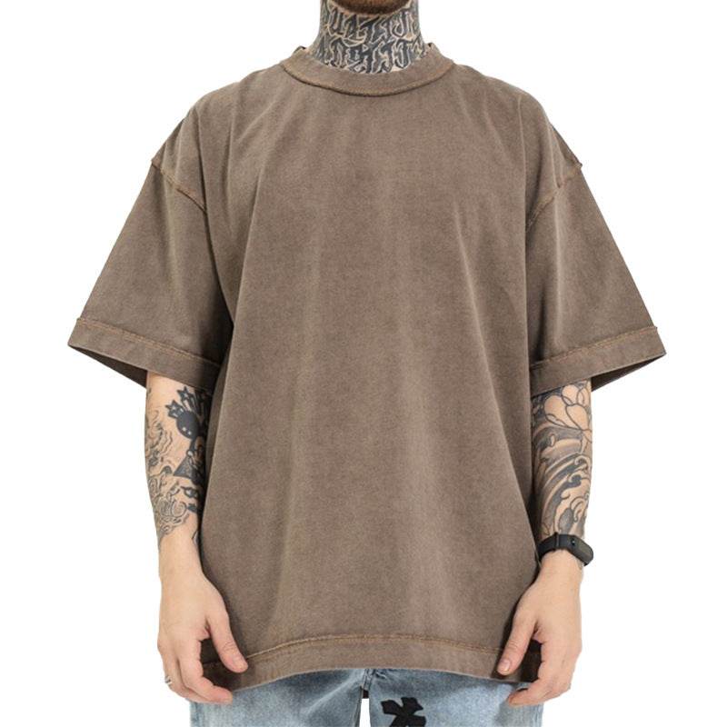 Heavy-duty Washed Reverse Short-sleeved Men MuddyStock