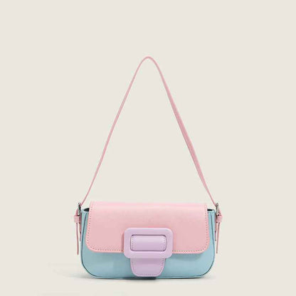 Niche French Underarm Shoulder Bag For Women Pink blue