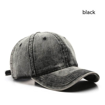 Street Washed Denim Baseball Cap Black MuddyStock