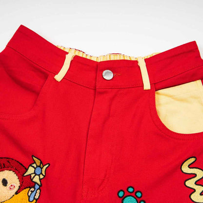 Cartoon plush cropped pants for women | MuddyStock Originals