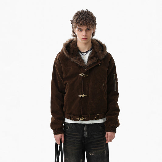 Metal Button Hoodie For Men | MuddyStock Originals