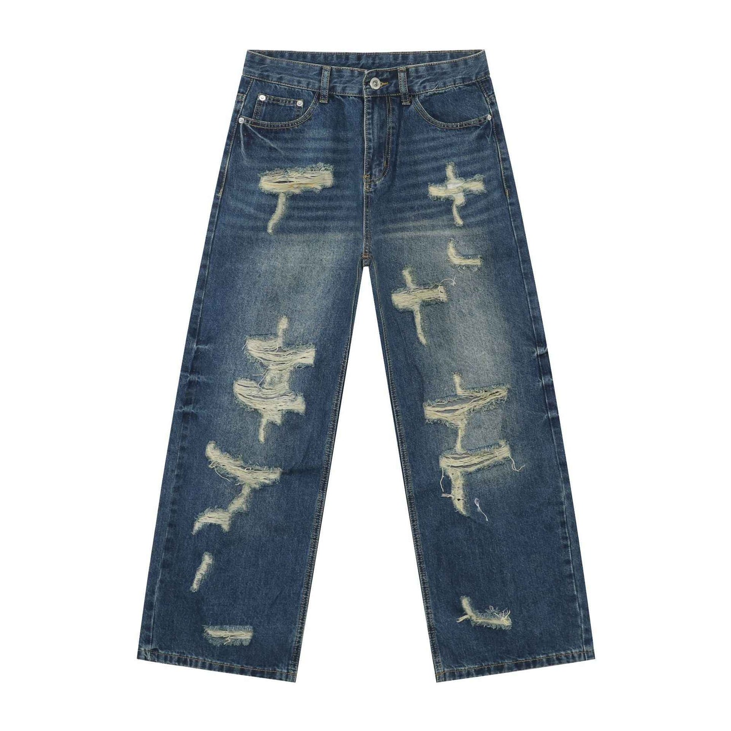 American Style Distressed Denim Pants For Men | MuddyStock Originals Blue MuddyStock