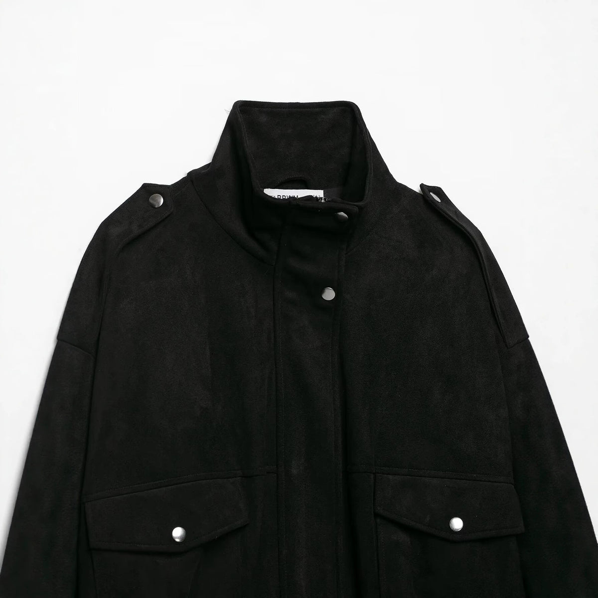 Sueded Cargo Jacket for Women Loose Short Coat