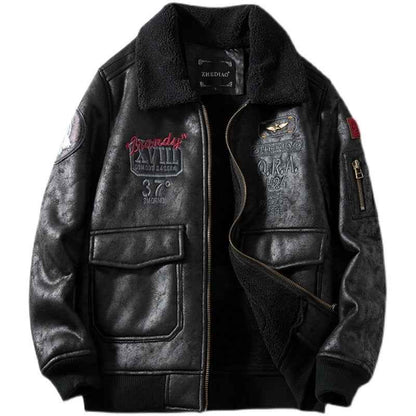 Fleece-lined Thickened Suede Fabric Jacket For Men MuddyStock