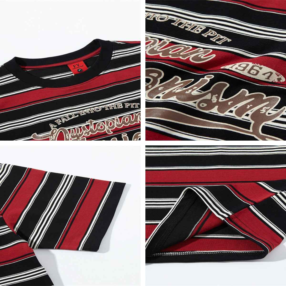 Summer New Letter Print Stripe Color Block Short Sleeve T-Shirt For Men And Women | MuddyStock Originals MuddyStock