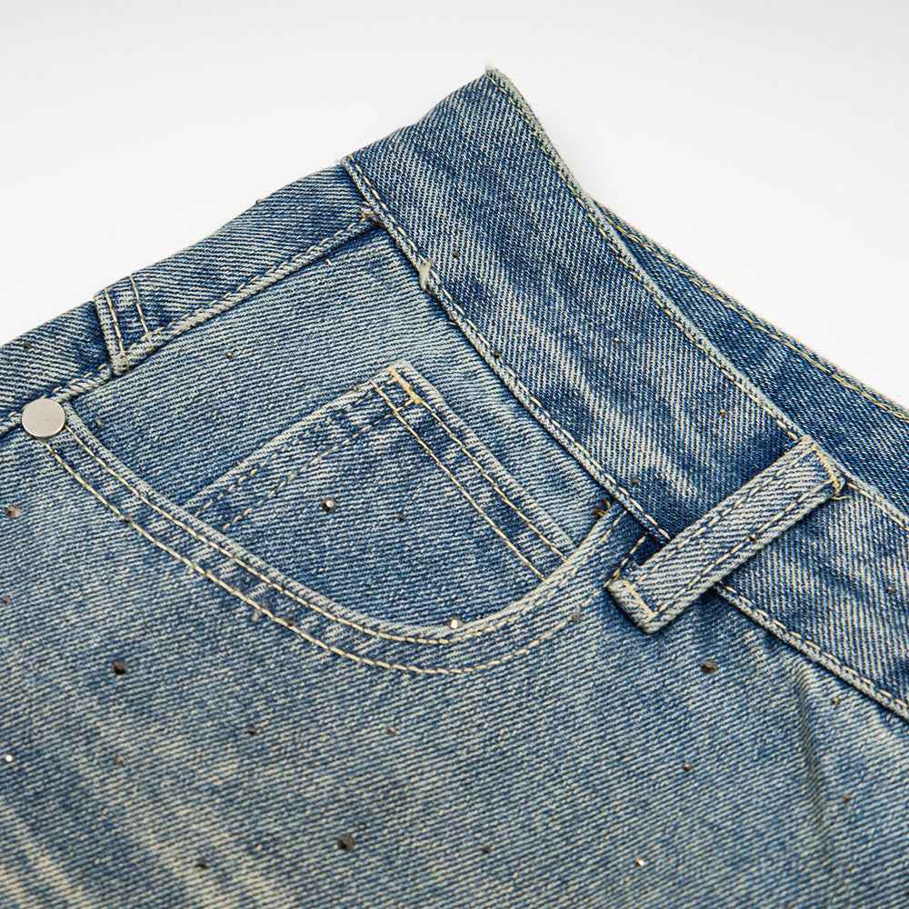Retro wide leg denim pants for men | MuddyStock Originals