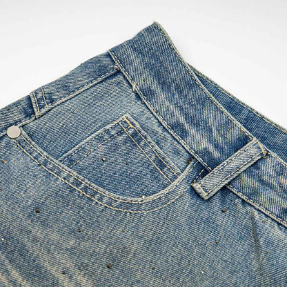 Retro wide leg denim pants for men | MuddyStock Originals
