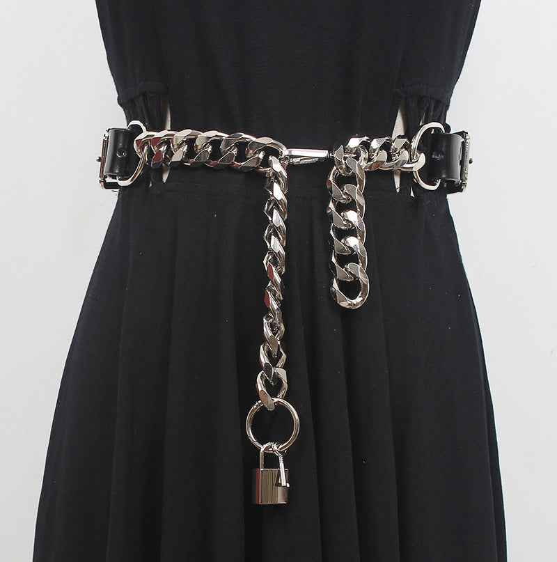 European And American Personalized Metal Chain Belt For Women