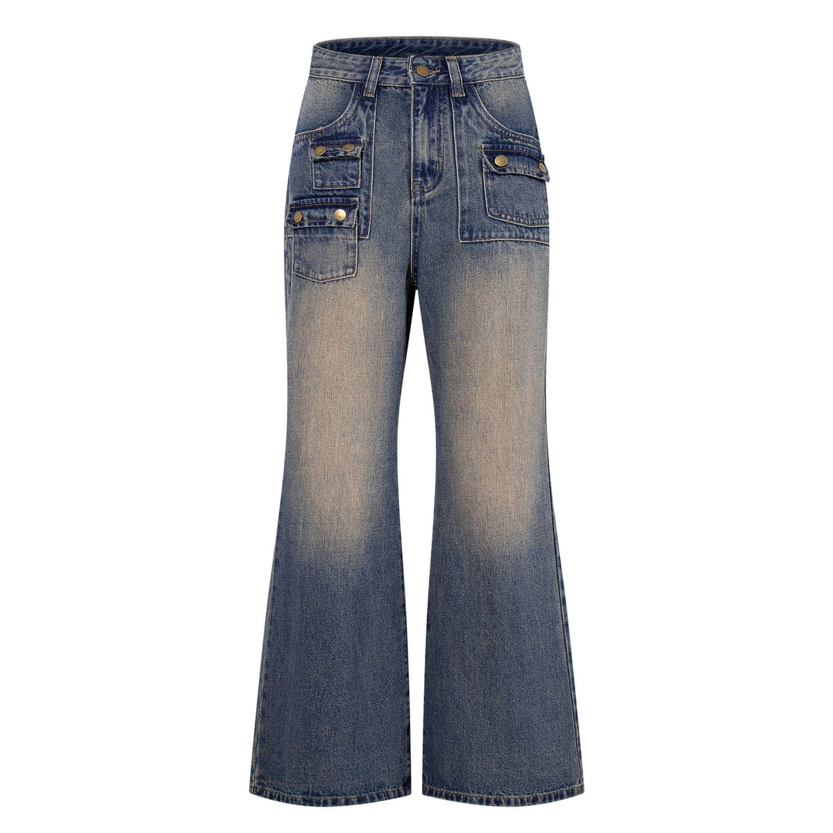 Retro micro flared jeans for women | MuddyStock Originals Blue