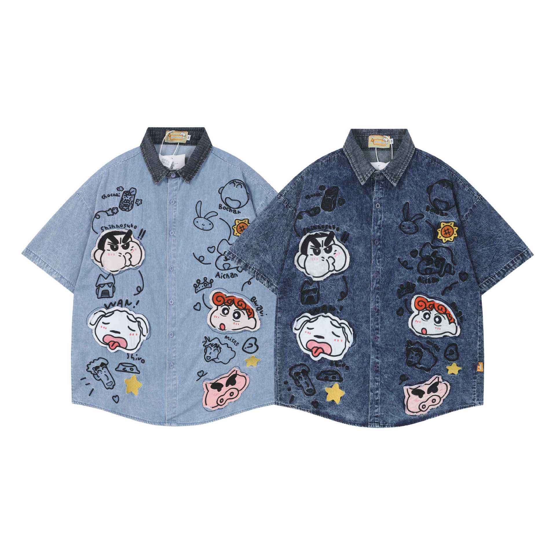 Crayon Shin chan Embroidered Short Sleeve