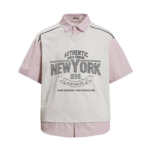Fake two piece shirt for men | MuddyStock Originals Gray