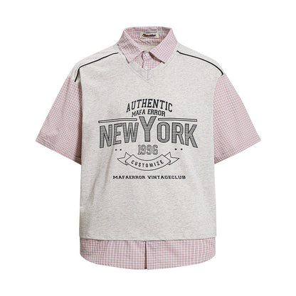 Fake two piece shirt for men | MuddyStock Originals Gray