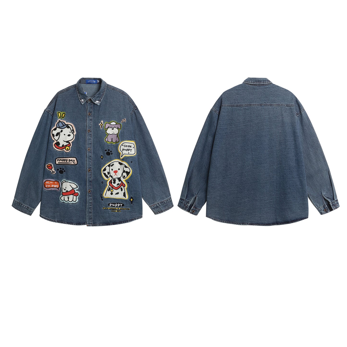 Washed Dog Applique Long Sleeve Shirt For Women | MuddyStock Originals eprolo