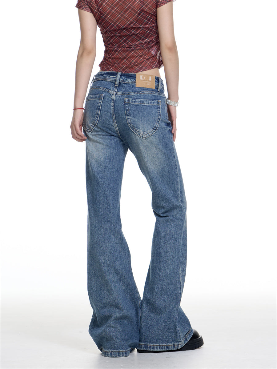 American-style Retro Washed Skinny Jeans For Women