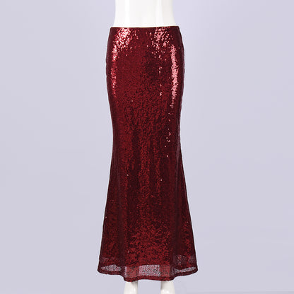 Double-layered Slip Women's Skirt Wine Red All Products