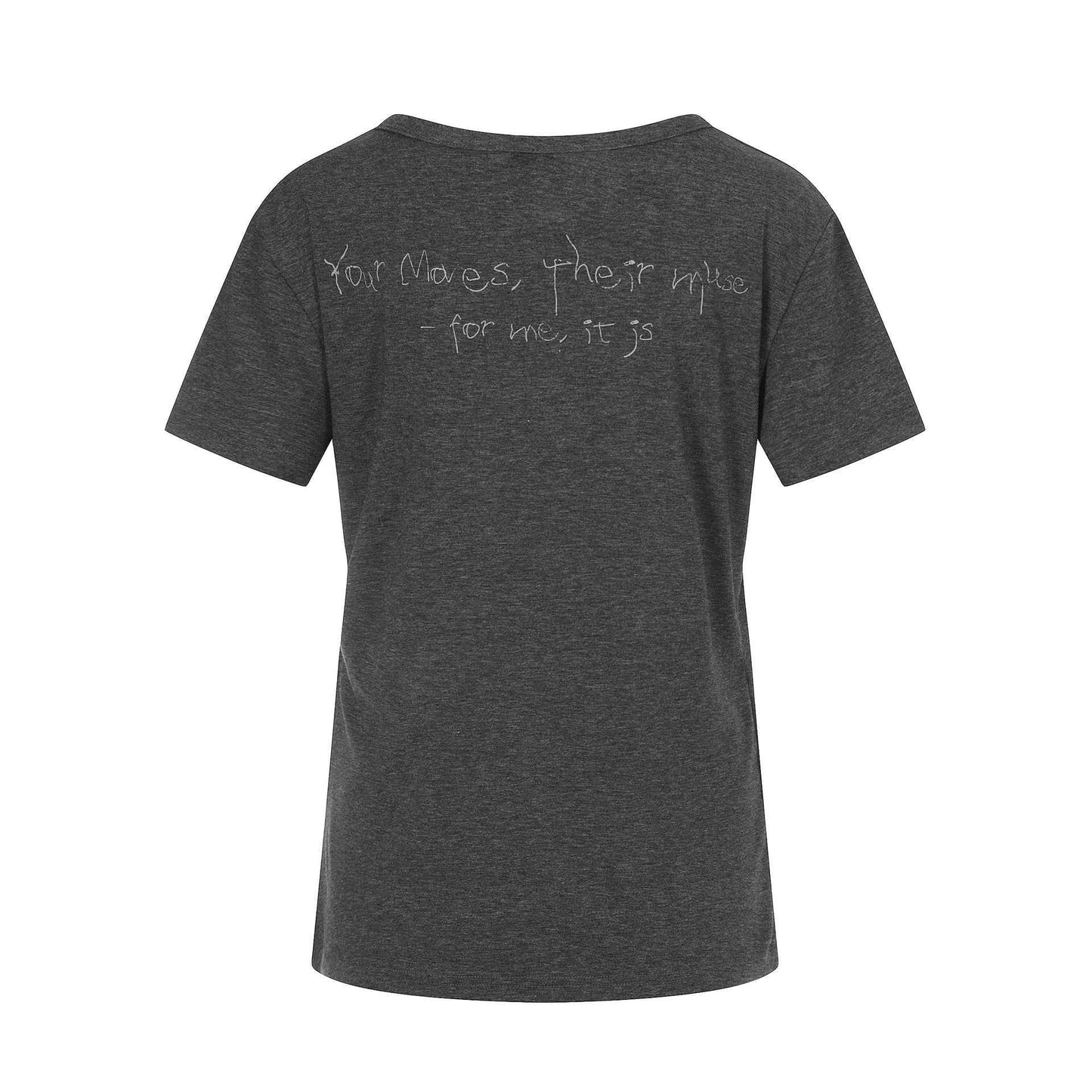 Portrait Print U-Neck T-Shirt For Women | MuddyStock Originals