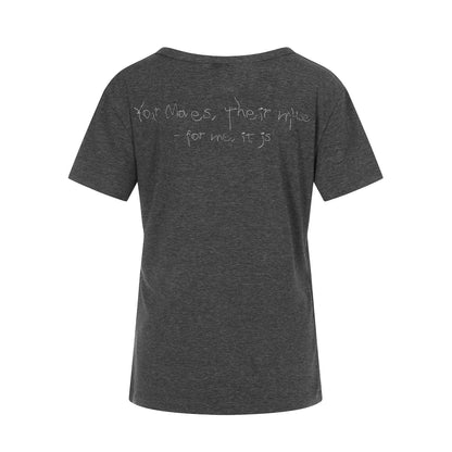 Portrait Print U-Neck T-Shirt For Women | MuddyStock Originals