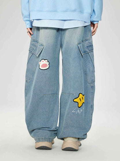 Puppy American-style Cargo Jeans For Men