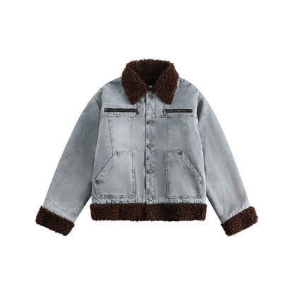 Thick denim jacket For Women | MuddyStock Originals Blue