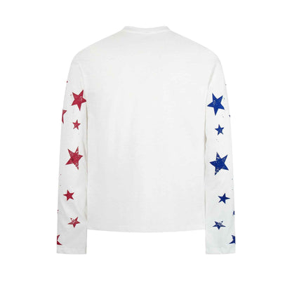 Star letter printed long sleeved T-shirt for men