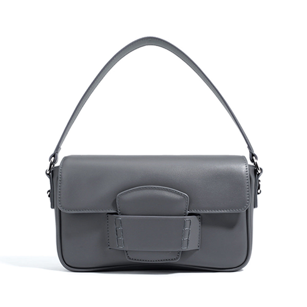 Casual Leather Handbag Bag For Women Graphite Gray 25X8X14cm