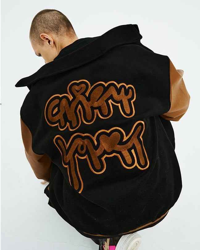 Patchwork Embroidered Versatile Loose Casual Jacket For Men MuddyStock