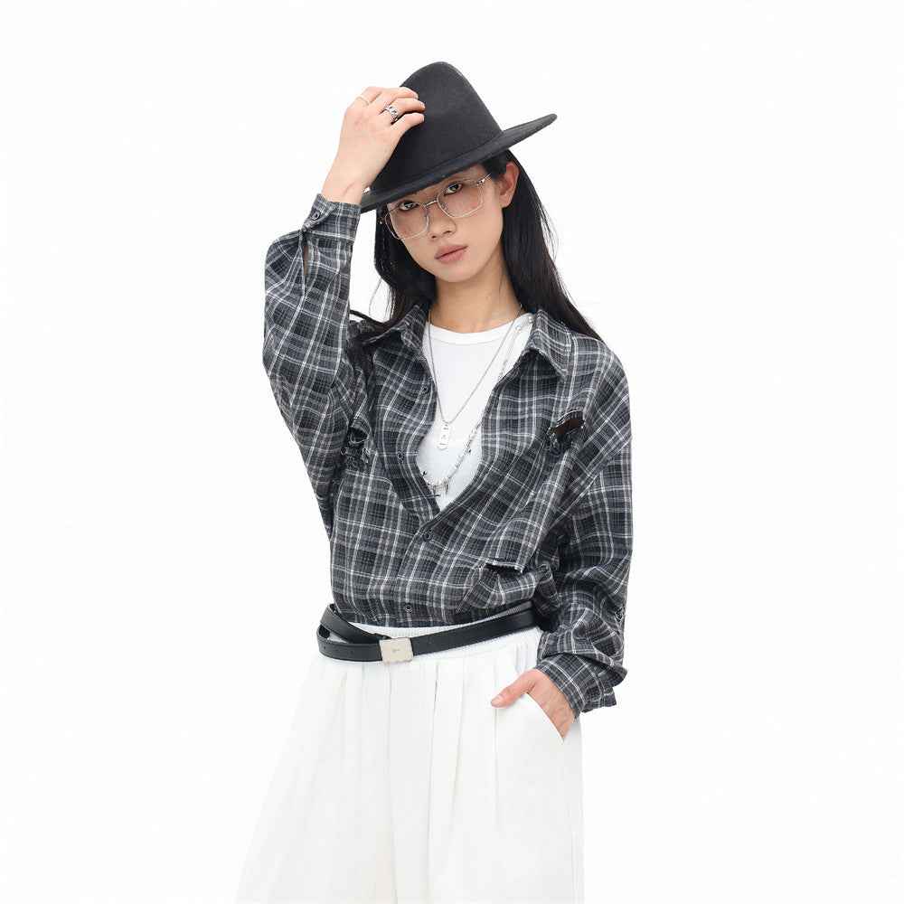 Plaid Long Sleeve Shirt For Women | MuddyStock Originals MuddyStock