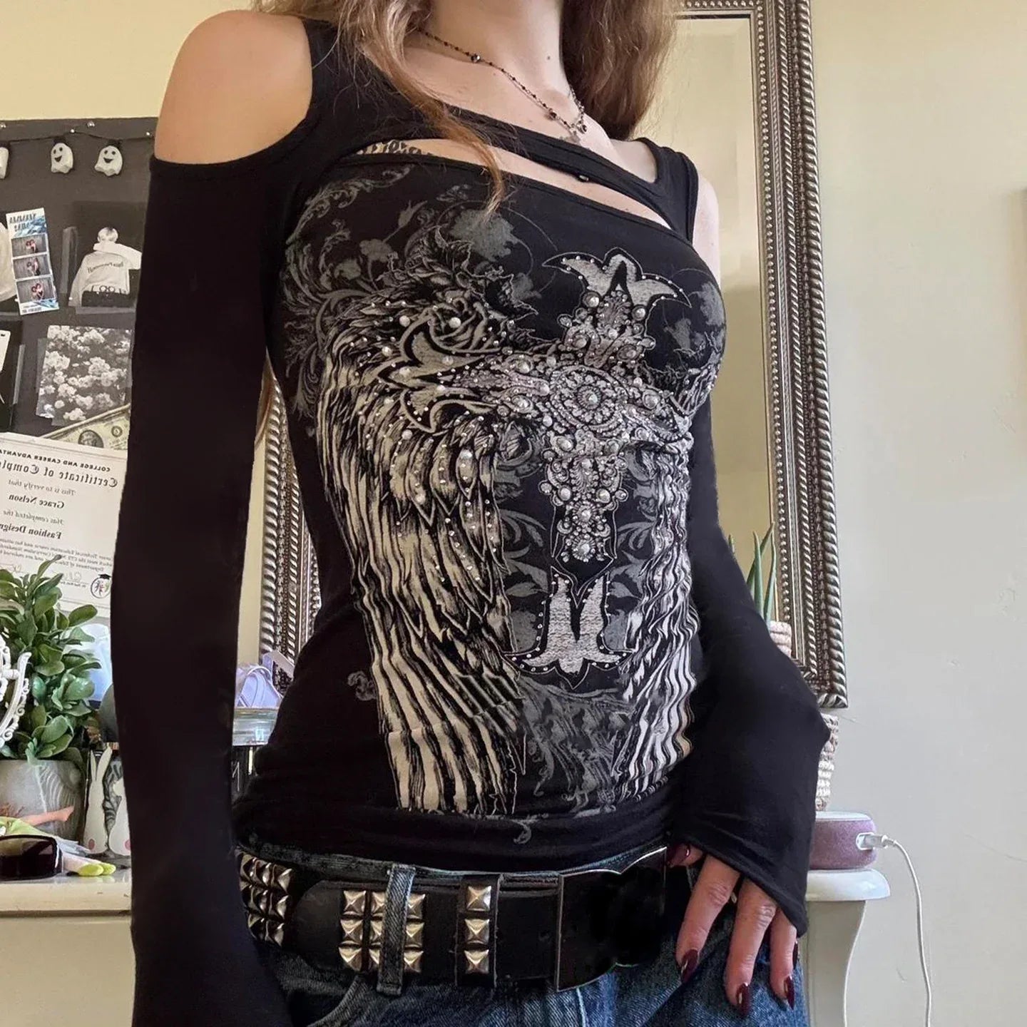 Wings printed long sleeved top for women | MuddyStock Originals eprolo