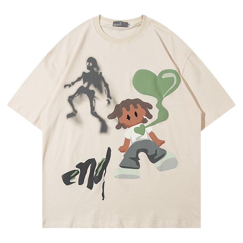 Women's Casual Streetwear Short Sleeve T-Shirt | MuddyStock Originals Apricot