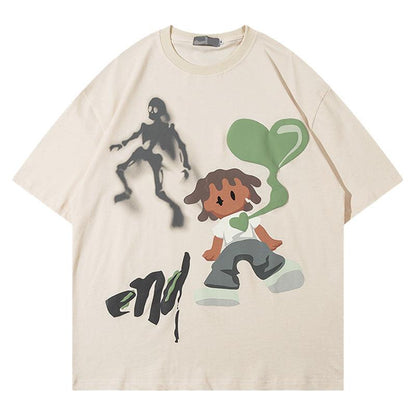 Women's Casual Streetwear Short Sleeve T-Shirt | MuddyStock Originals Apricot