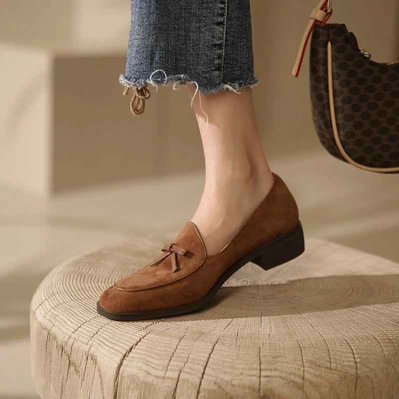 Women Round Toe Casual Bow-knot Low Heel Loafers