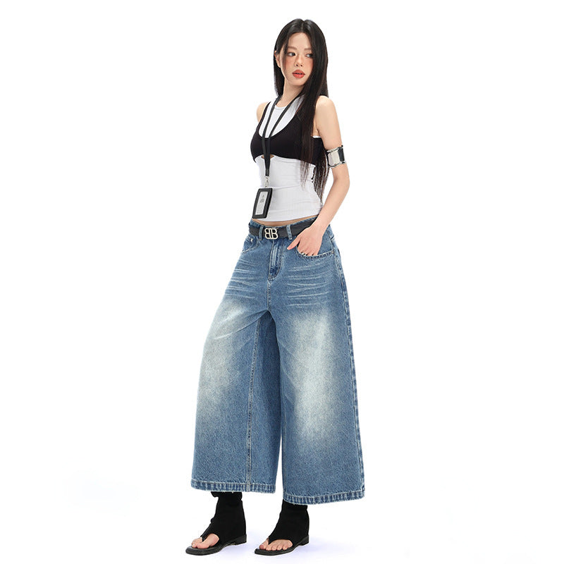 Denim Cropped Pants for Women | MuddyStock Originals Denim Blue Capri Pants MuddyStock