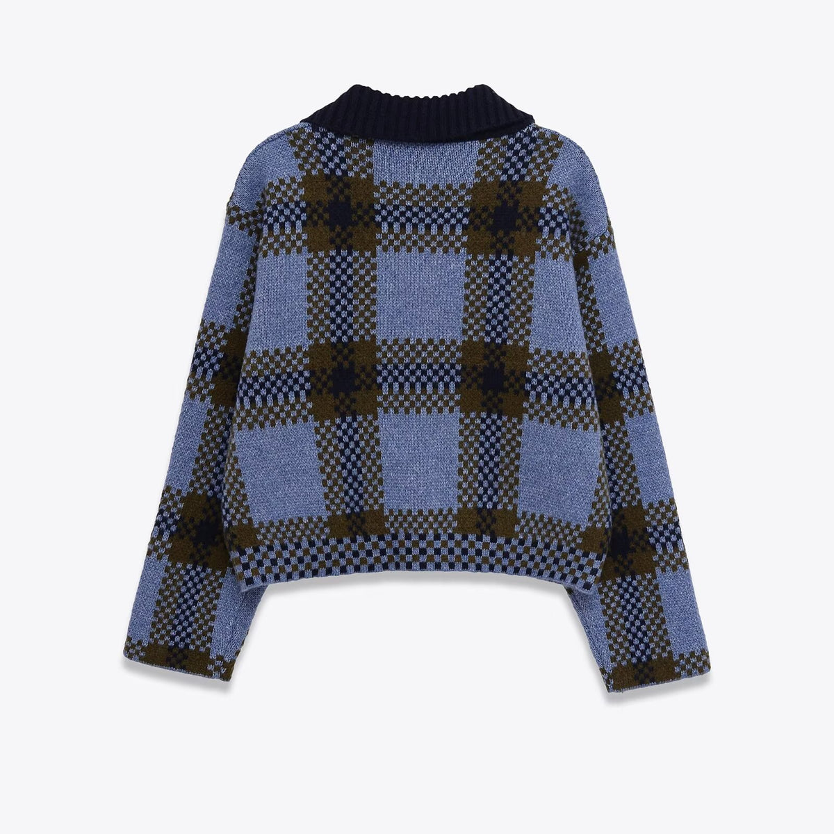 Plaid knitted jacket for women | MuddyStock Originals