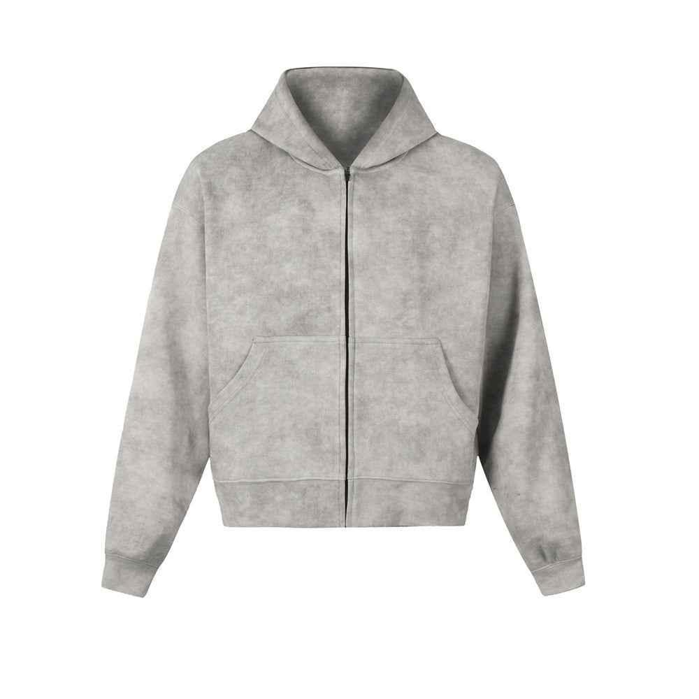 Tie dye snowflake vintage hoodie for men | MuddyStock Originals Linen Gray