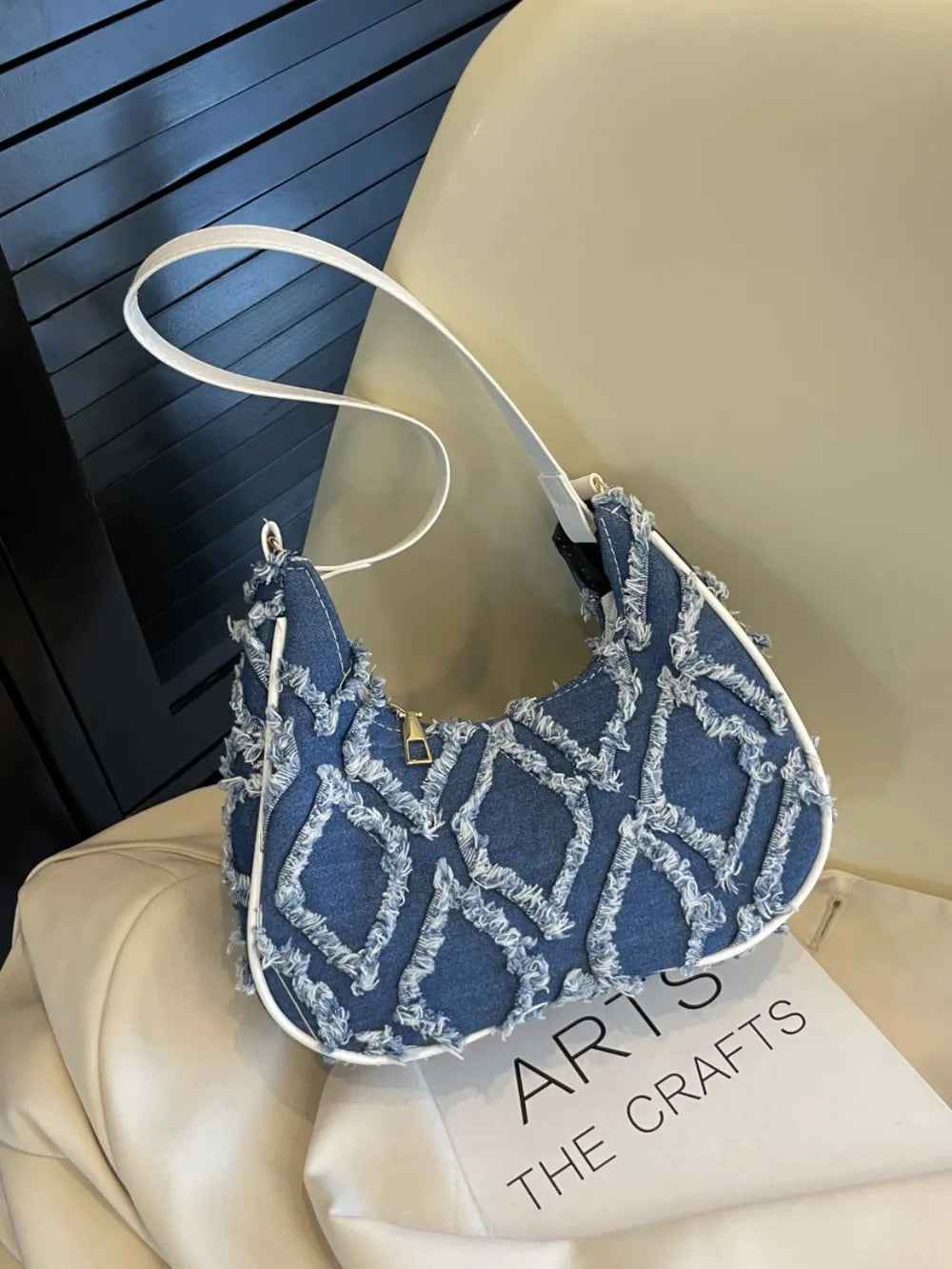 Raw Edge Cloth Shoulder Bag For Women | MuddyStock Originals