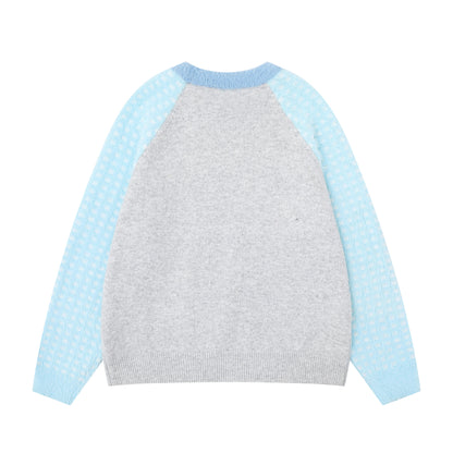 Color blocking pony pattern sweater for women | MuddyStock Originals