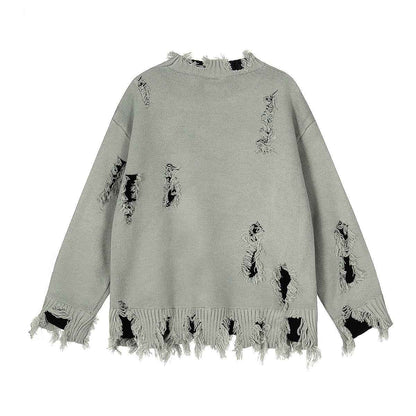 Knitted damaged tassel sweater for men and women | MuddyStock Originals MuddyStock