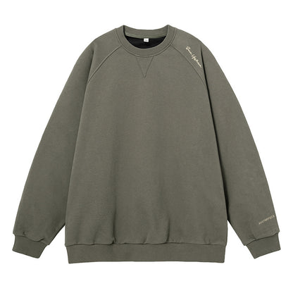 Round neck hoodie men's American letter embroidered | MuddyStock Originals Gray Green MuddyStock